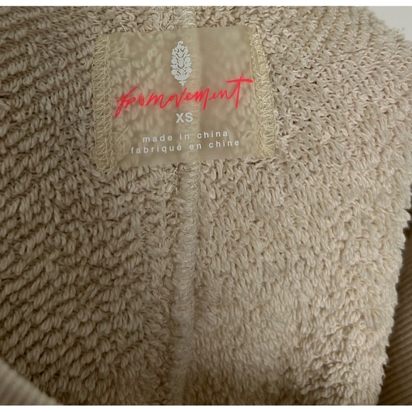 Free People Movement Cream Wide-Leg Pants Fringe Distressed Size Extra Small - Picture 7 of 9